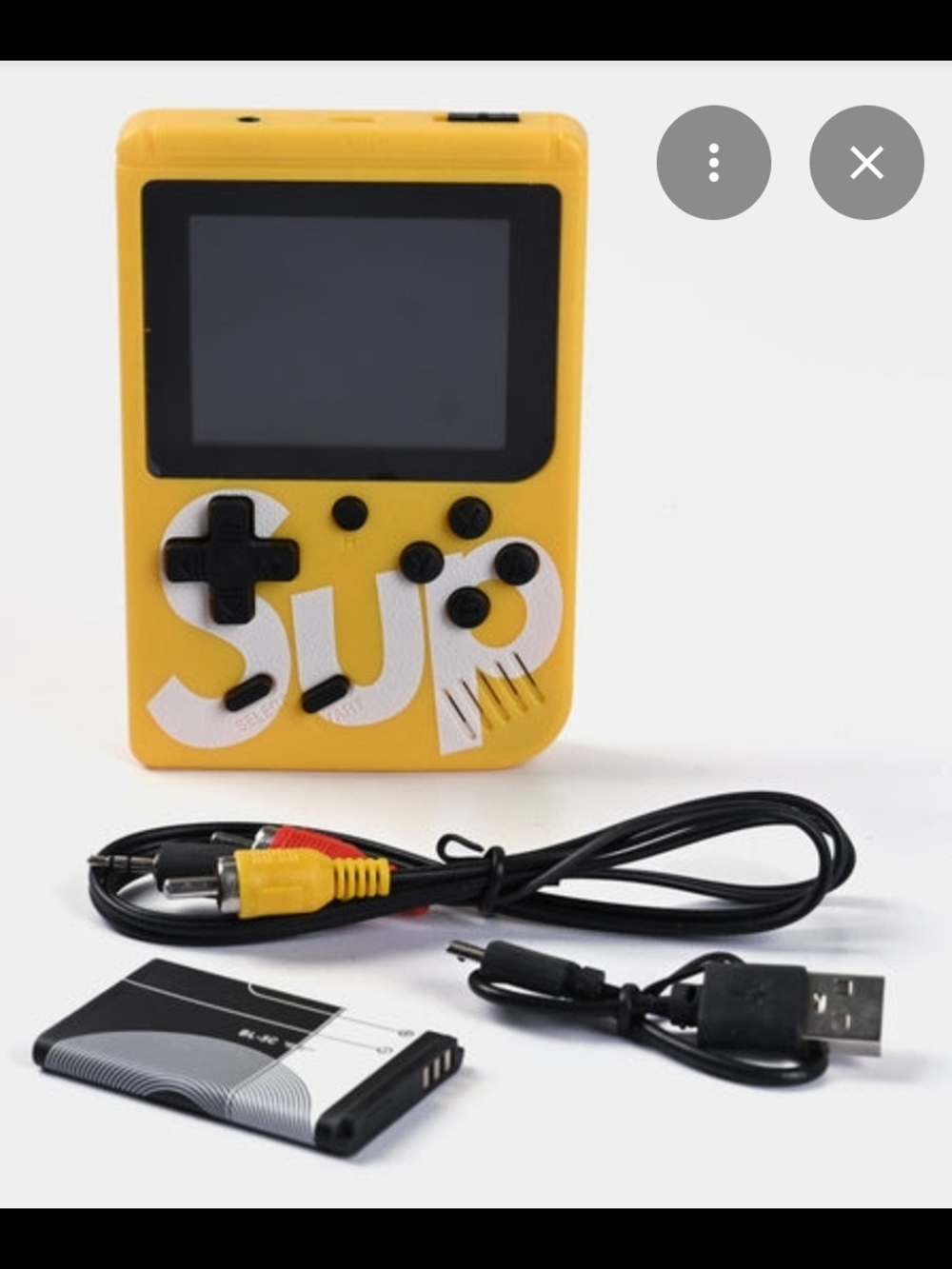Sup Game Box 400-in-1 Handheld Gaming Console - Yellow